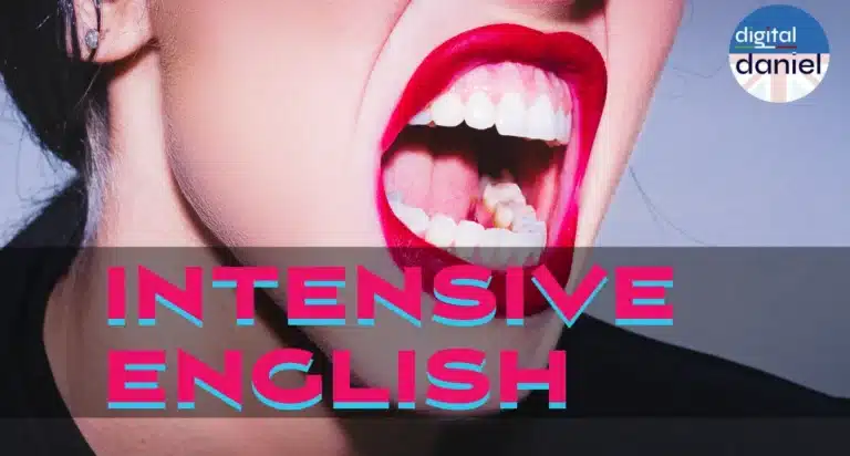 Bocca aperta, labbra rosse, inglese